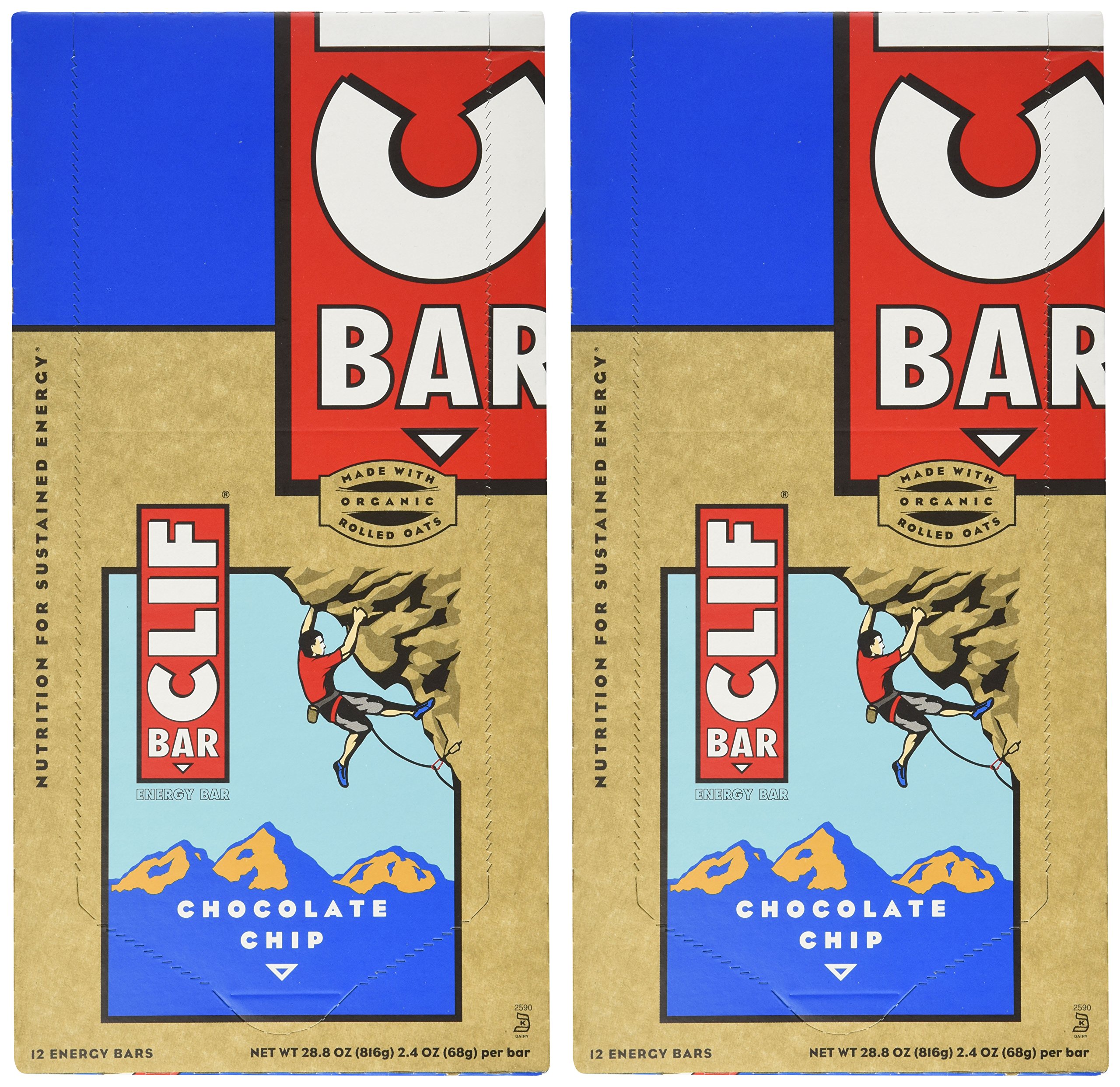 Clif Bar Energy Bar, Chocolate Brownie, 2.4Ounce Bars, 12