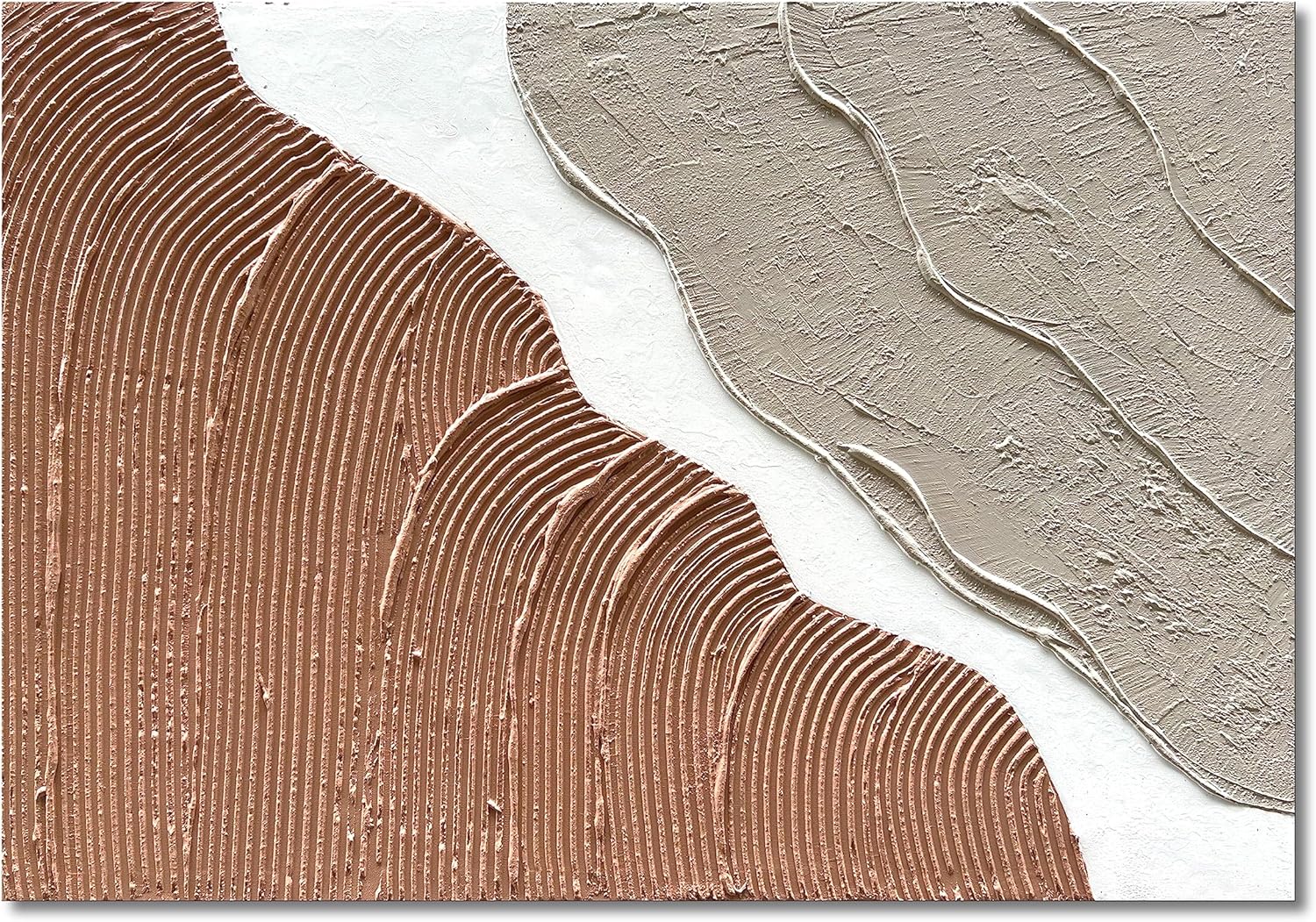 Paintings - Limiyer Art 28x40 Inchs Hand painted Modern beach Wave landscape Abstract Oil painting Heavy texture canvas art painting Living room Bedroom office wall decoration