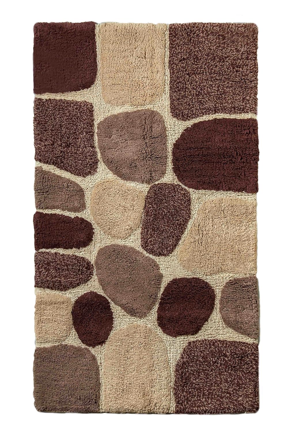 Buy Archangel Ultra Soft Embossed Pebbles Stone Bath Mat Brown