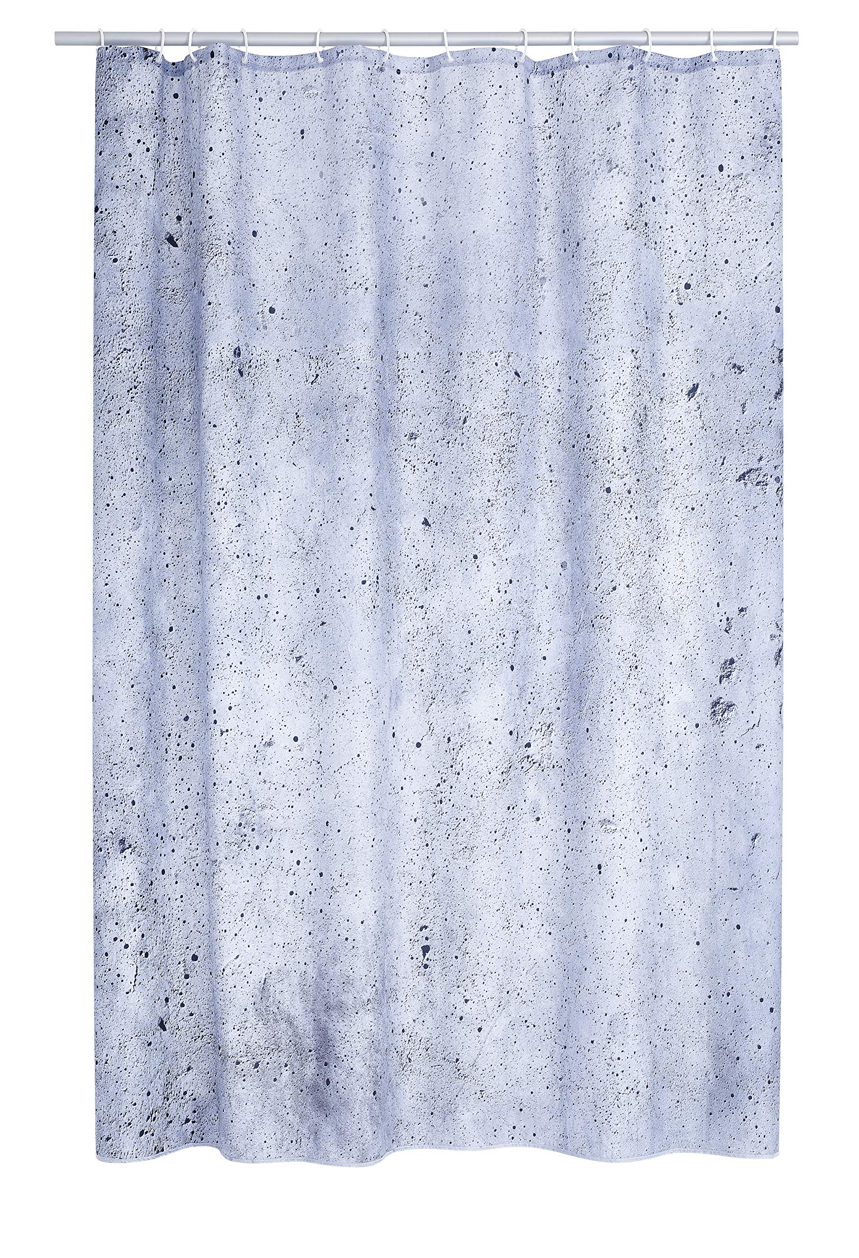 RIDDER Shower Curtain, Polyester, Grey, 180x200 cm