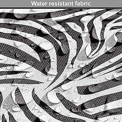 Ambesonne Zebra Print Fabric by The Yard, Striped