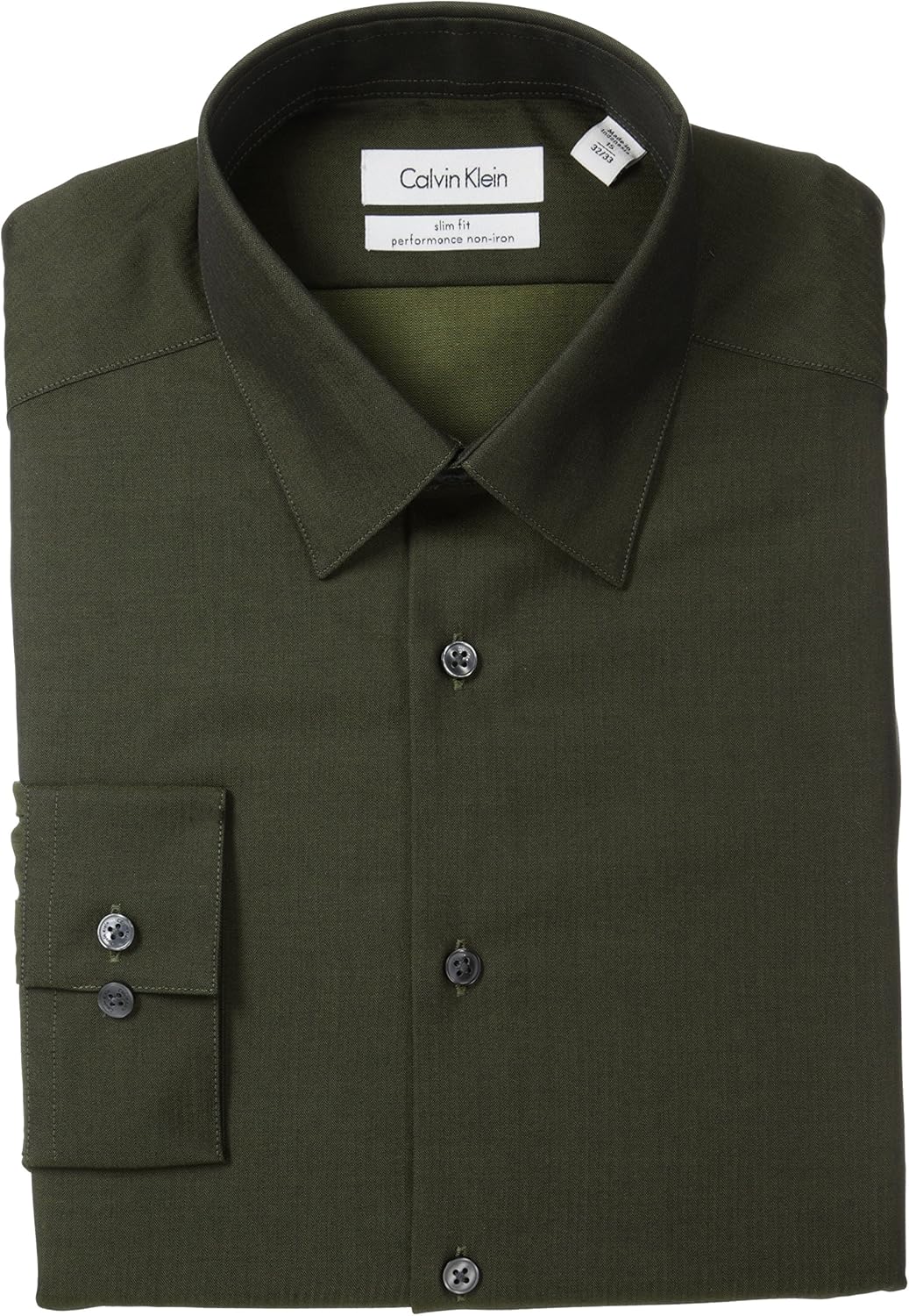 Calvin Klein Men's Dress Shirt Slim Fit Non-Iron Herringbone at  Men’s Clothing store