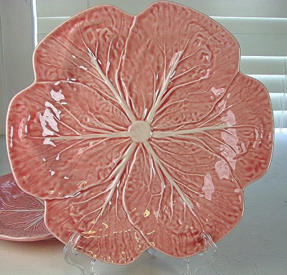 Set of 6 Dinner Plate / Charger 12" Bordallo Pinheiro PINK