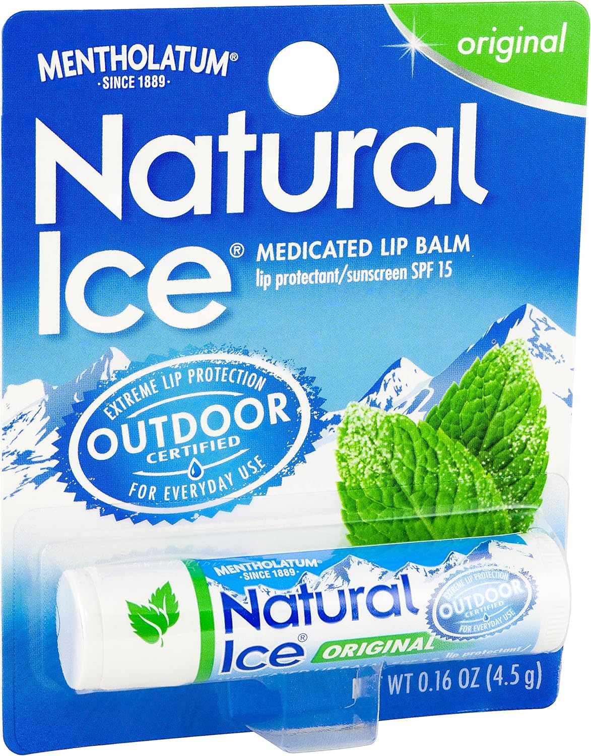 Mentholatum Natural Ice Lip Balm Original SPF 15 1 Each ( Pack of 12): Health & Personal Care