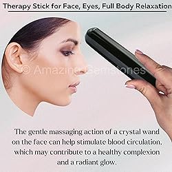 Amazing Gemstone Black Agate Crystal Wand Massage