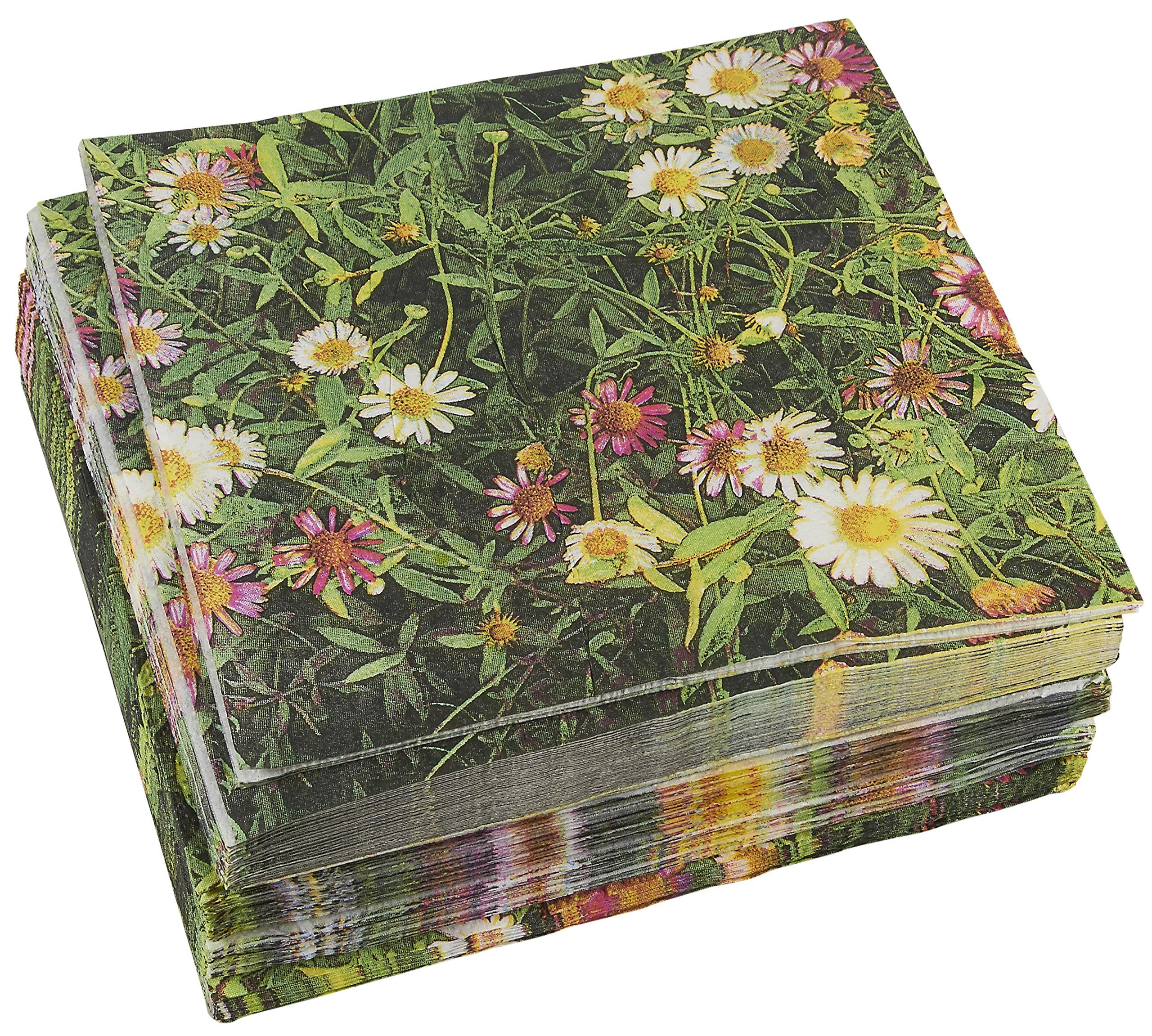 100Pack Decorative Napkins Pink Daisy