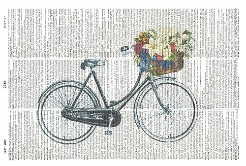 vintage bike with flowers