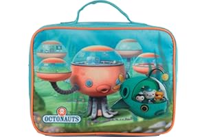 OCTONAUTS Insulated Lunch Sleeve - Reusable School Lunch Box for Kids - Heavy Duty Tote Bag w Mesh Pocket for Holding Snacks & More- Fits Containers, Jars & Ice Packs, Backpacks - Blue Underwater Pod