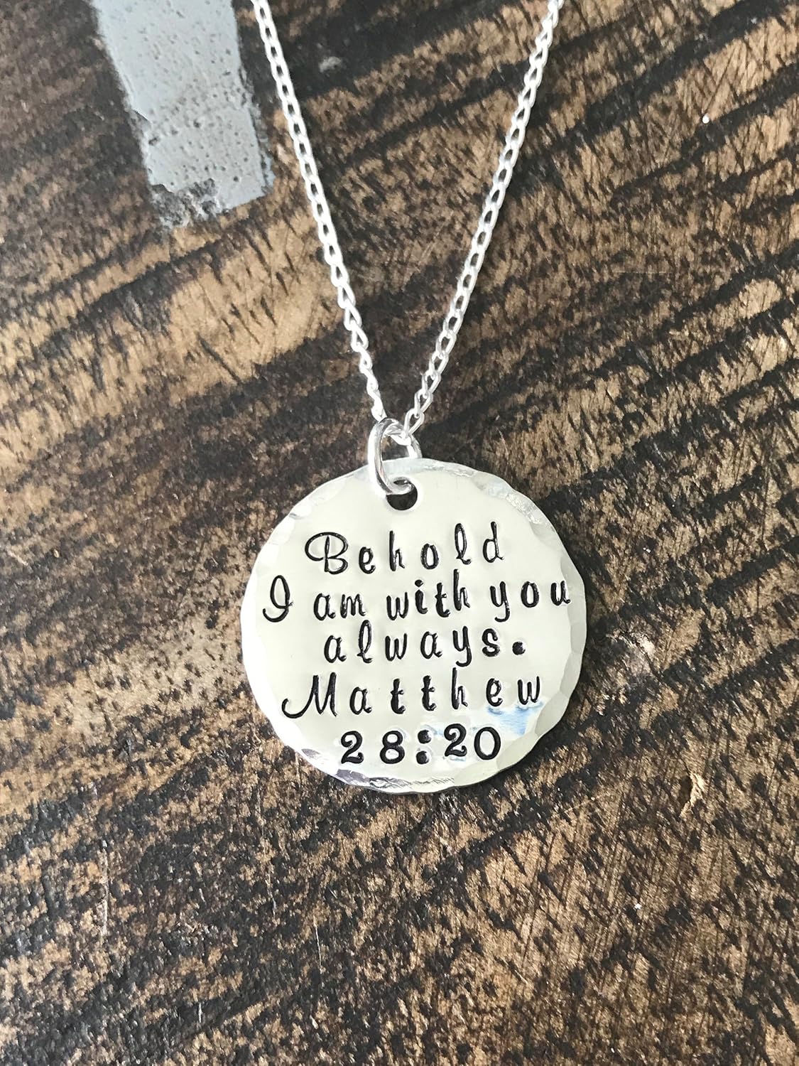 Matthew 2820 Necklace I Am With You Always Necklace