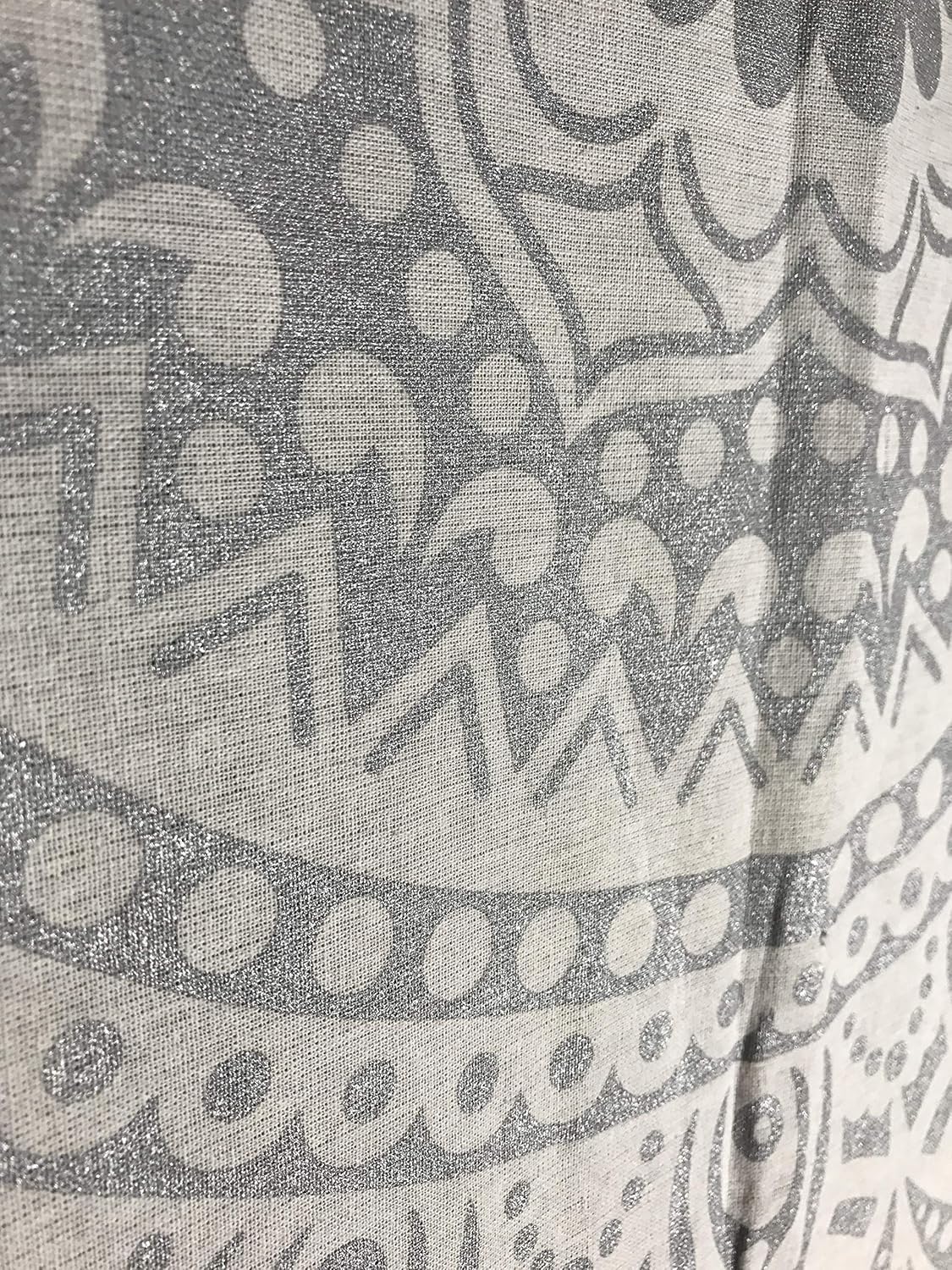 raajsee Grey Silver Mandala Tapestry Wall Hanging/Indian Cotton Boho Bohemian Psychedelic Hippie Throw/A Yoga Mat Beach Rugs Towel Blanket (White Silver Ombre - Image 5