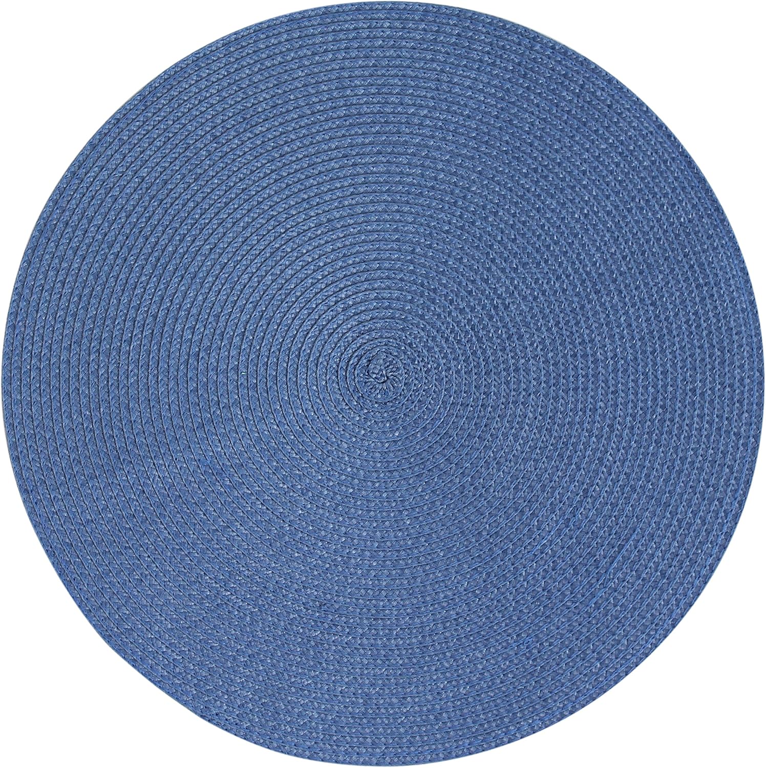 Mainstays 15-Inch Braided Round Placemat 6-Pack, Blue: Kitchen & Dining
