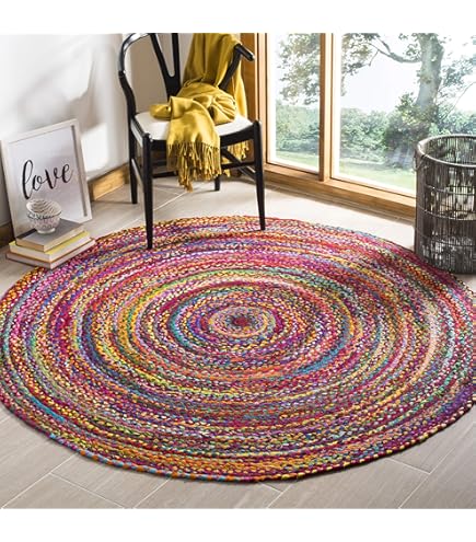 Amazon.com: OUVNWLRE Round Fringe Shag Rugs 70s Groovy Retro