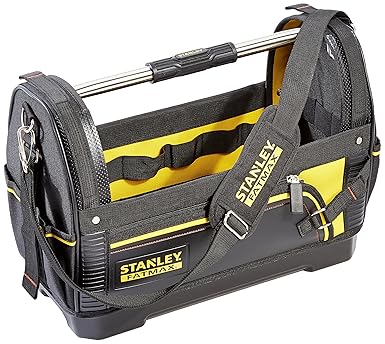 Stanley FatMax Werkzeugtrage (48x33x22cm, 600 Denier Nylon, wasserdichter Kunststoffboden, ergonomischer Gummigriff, Rahmen s