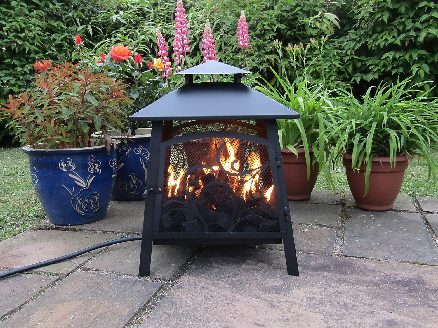 Festival Fires Limited Pagoda Gas Fire Pit Real Flame Lpg Patio