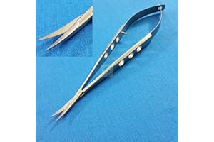 HIGH TECH INSTRUMENTS PREMIUM O.R GRADE CASTROVIEJO MICRO SURGICAL SCISSORS 5.5" CURVED OPHTHALMIC OPHTHALMOLOGY INSTRUMENTS (HTI BRAND)