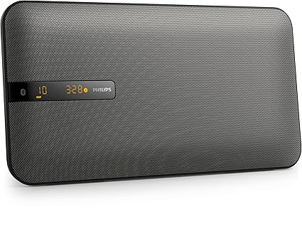 Philips BTM2660 Flat Stereoanlage mit Multipair (Bluetooth, UKW, Wandmontage, 20 Watt) schwarz