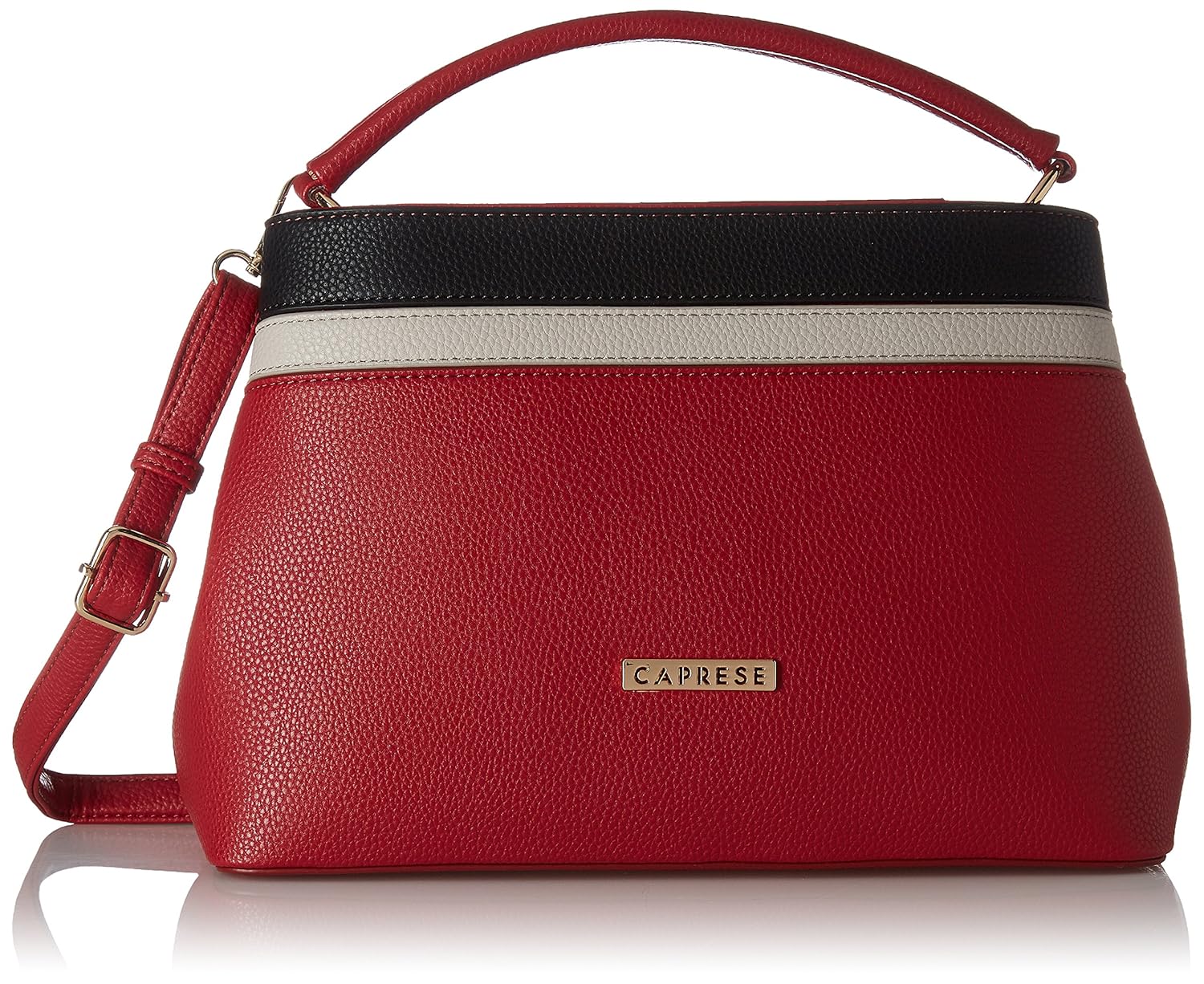 caprese philis women's satchel (red, grey and white) ()