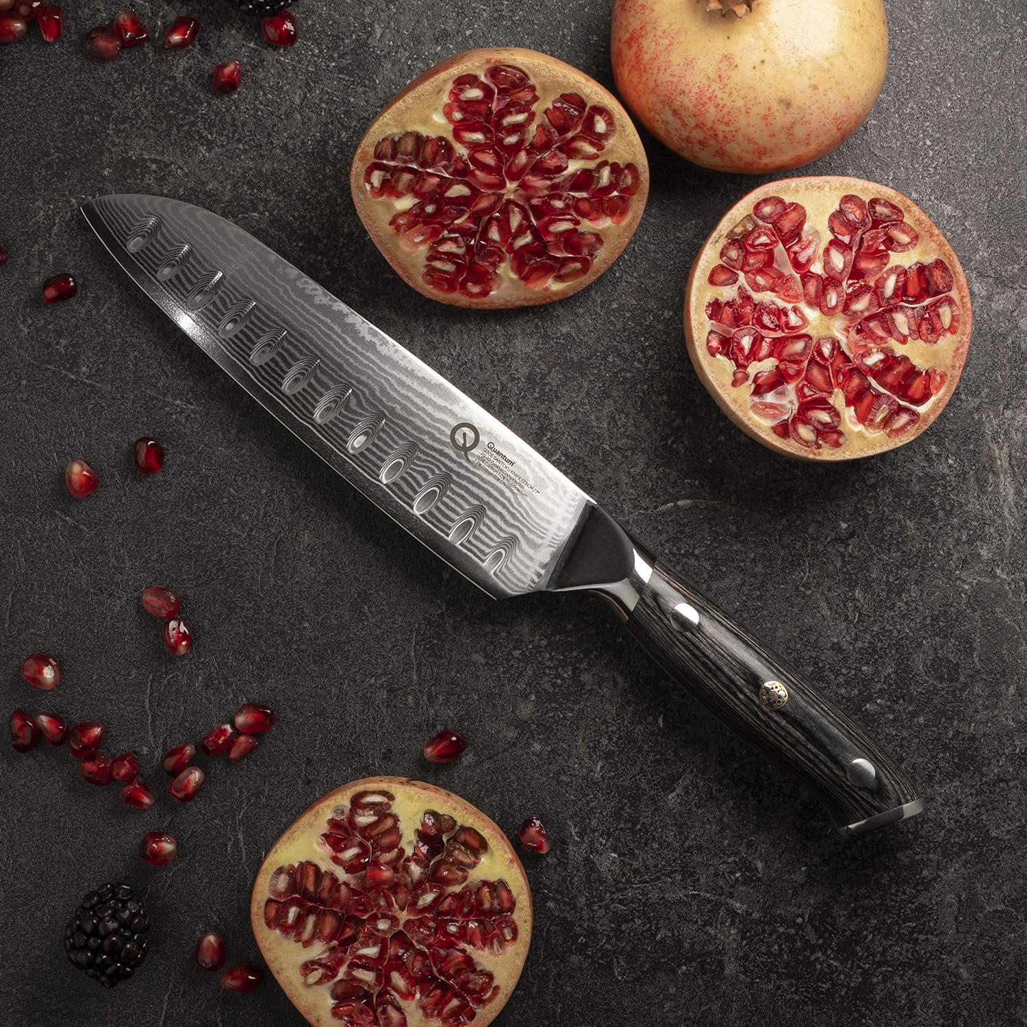 Taylors Eye Witness Quantum Pakka Wood Handle Santoku Knife, 17.5cm / 8” Blade. Premium High Hardness Exotic Super-Steel Core - Image 3