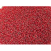 Czech Glass Seed Beads Red Color Silver Lined Size:11/0 50 gr / 1.76 oz