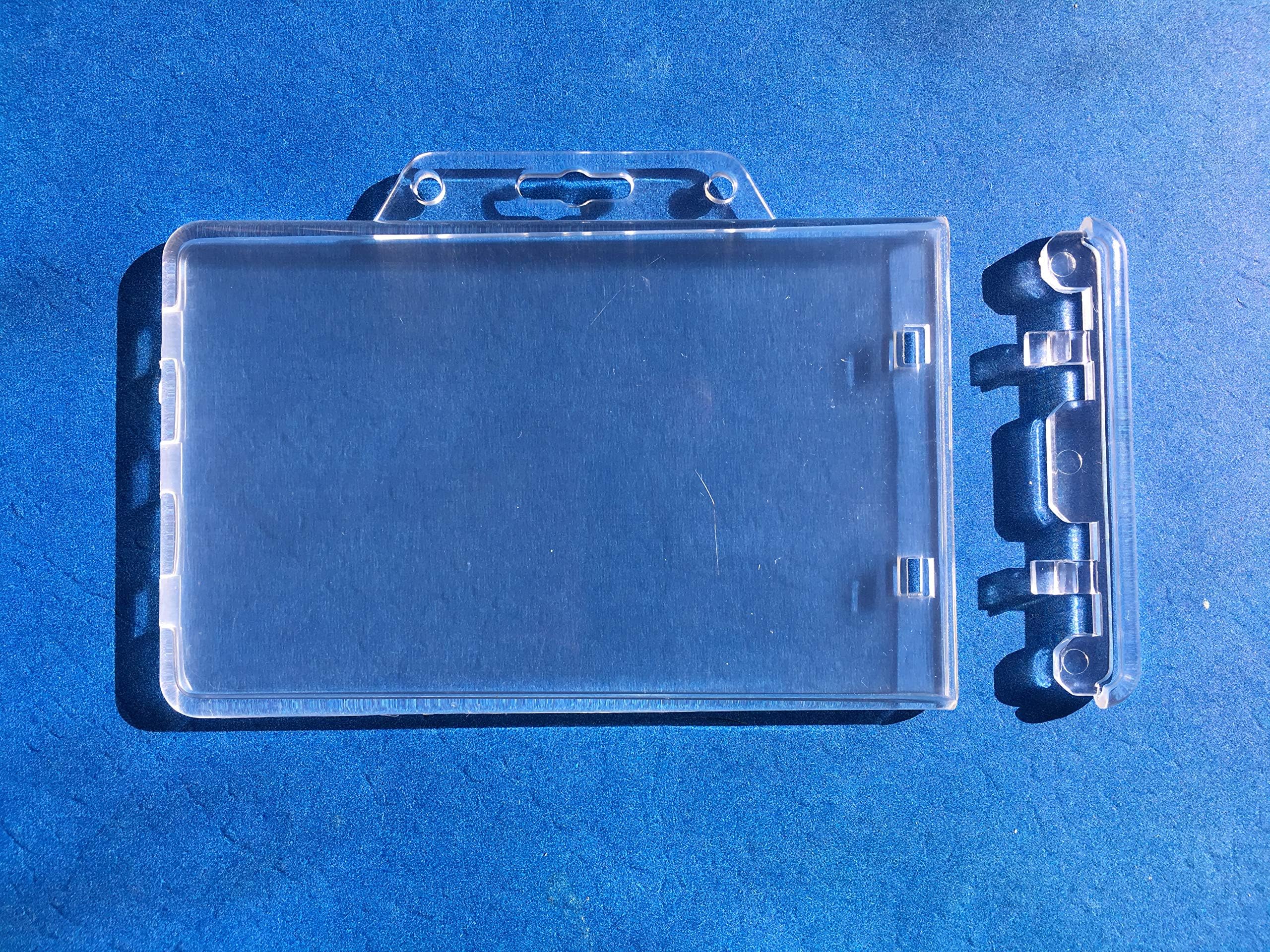 Clear Horizontal Permanent Locking Plastic Card Holder 1840-6040