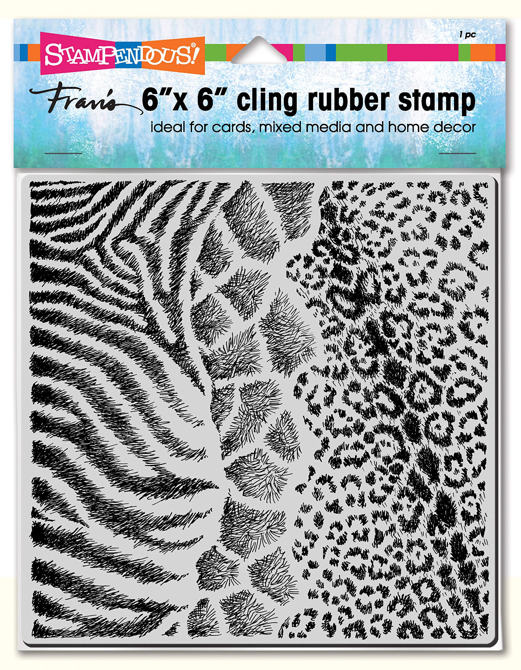 STAMPENDOUS Cling Rubber Stamp WLD TEXTRE, Multi, One Size