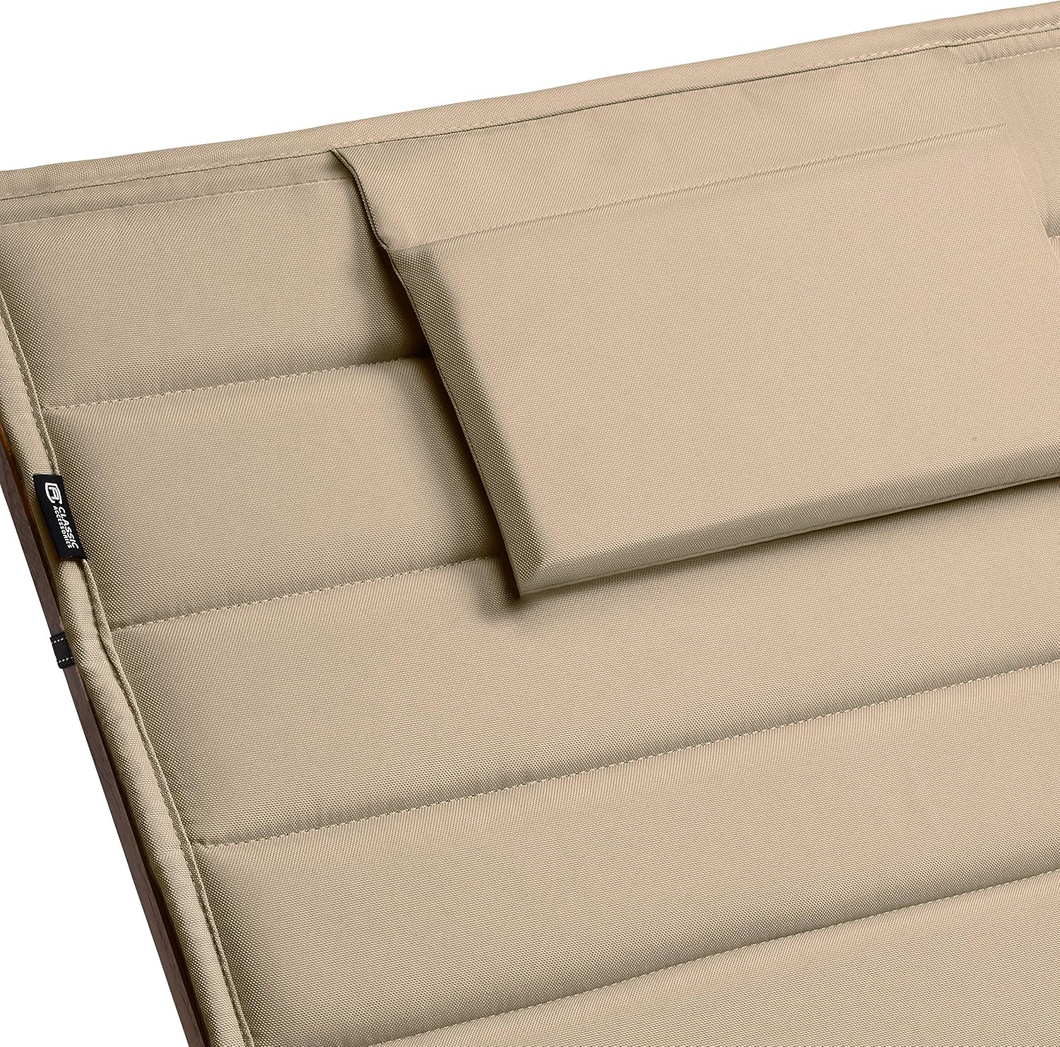 Classic Accessories Storigami Water-Resistant 74 x 23 Inch Chaise Lounge Cushion, Antique Beige : Garden & Outdoor