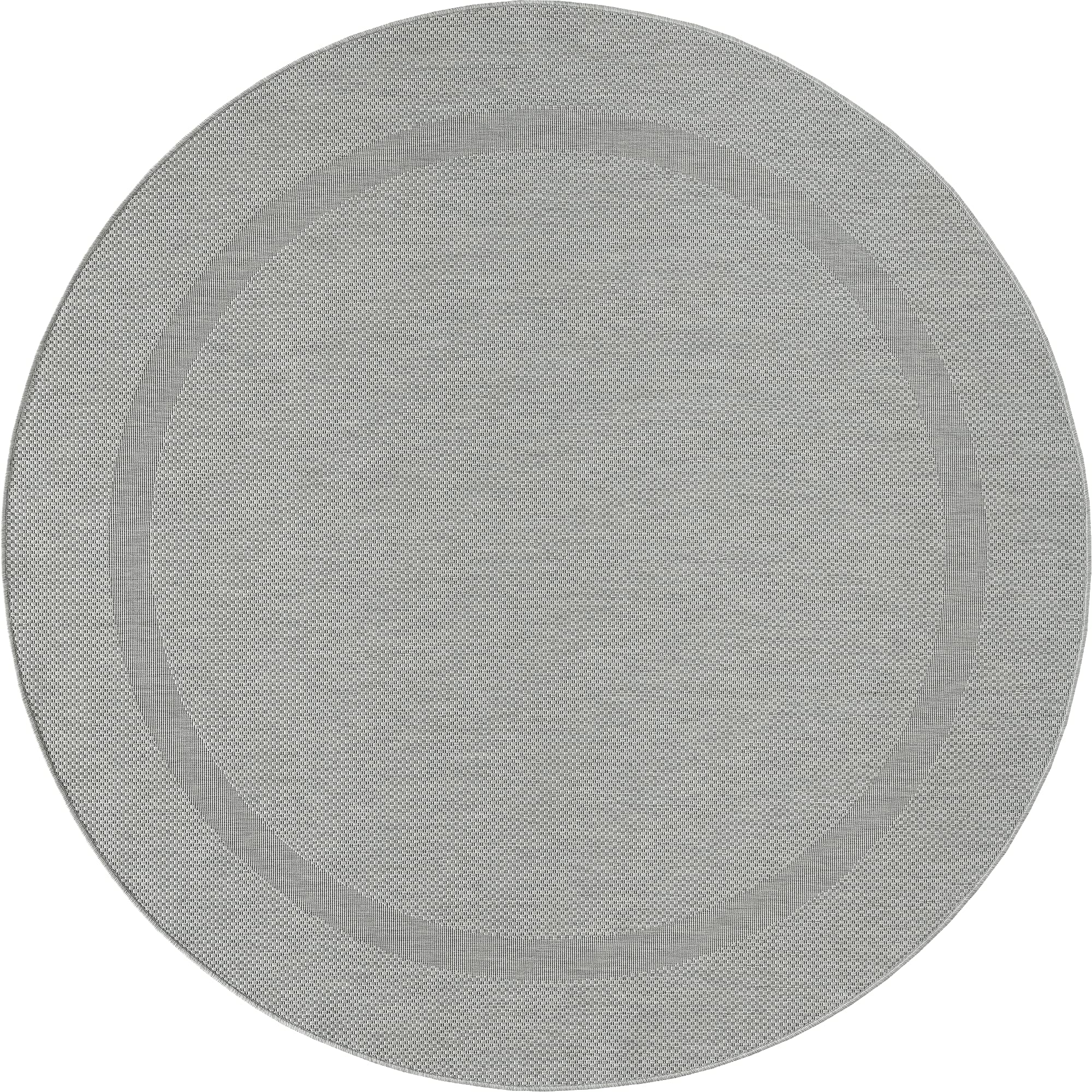 Mia's Teppiche Lara In- and Outdoor Rug, Flat Fabric, 120 cm, round, Grey