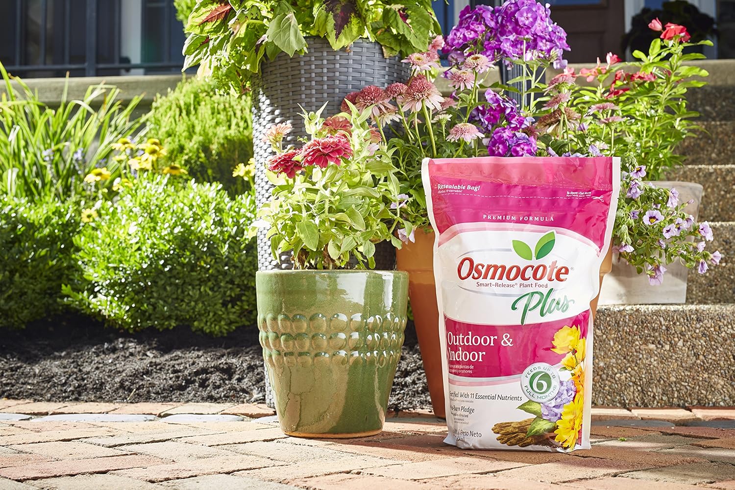 Osmocote 274850 Smart-Release Plant Food Plus Outdoor & Indoor, 8 lbs : Fertilizers : Garden & Outdoor