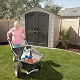 Lifetime 60190 7x7ft Heavy Duty Plastic Shed Beige view 3