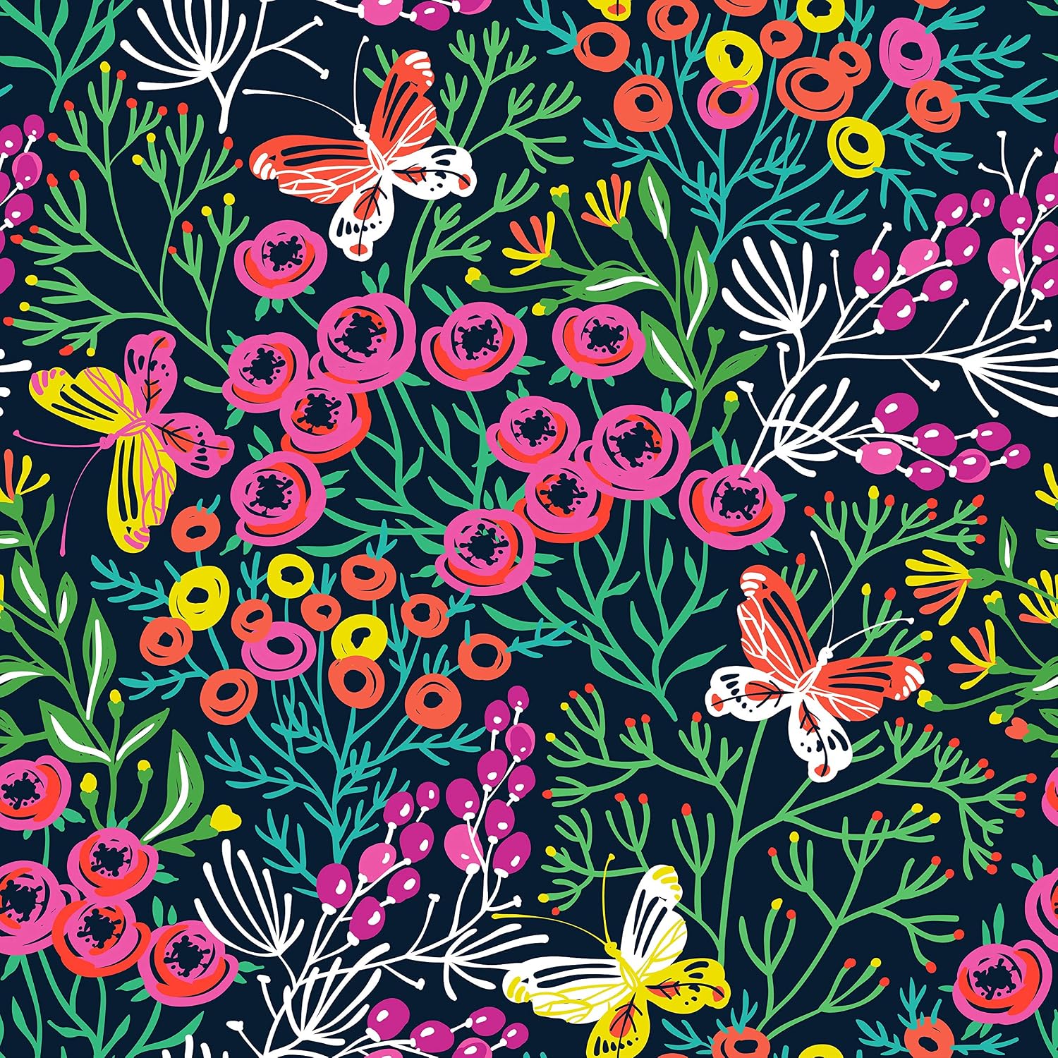 Vibrant Poppy Flowers Peel and Stick Wallpaper - - Amazon.com
