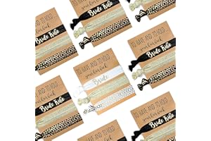 6 Pack of Bachelorette Party Favors | 1 'Bride to Be' and 5 'Tribe' Hair Ties| Pop Fizz Designs