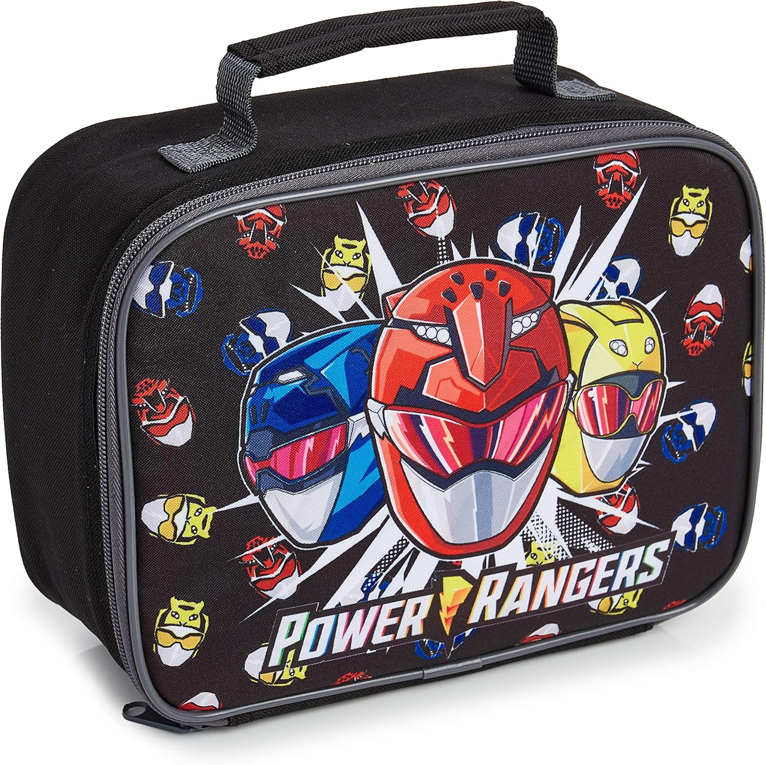 Power Rangers Lunch Box, Black Lunch Bag for Kids to Keep Food Fresh, Insulated Lunch Bag for