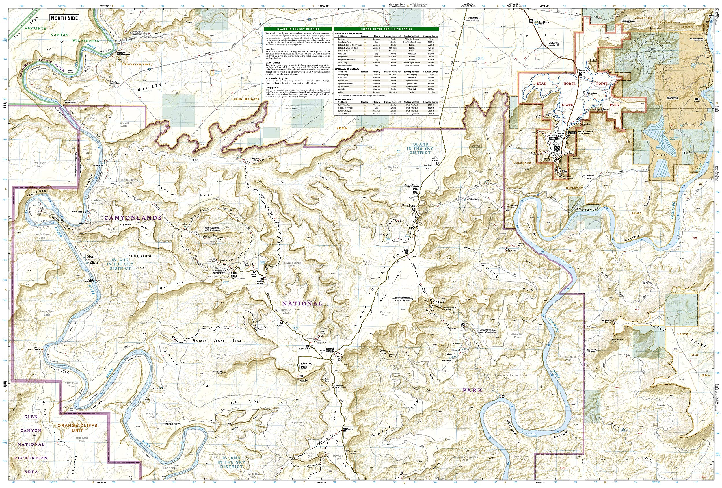 Island In The Sky Map Island In The Sky District: Canyonlands National Park (National Geographic  Trails Illustrated Map, 310): National Geographic Maps: 0749717010550:  Amazon.com: Books