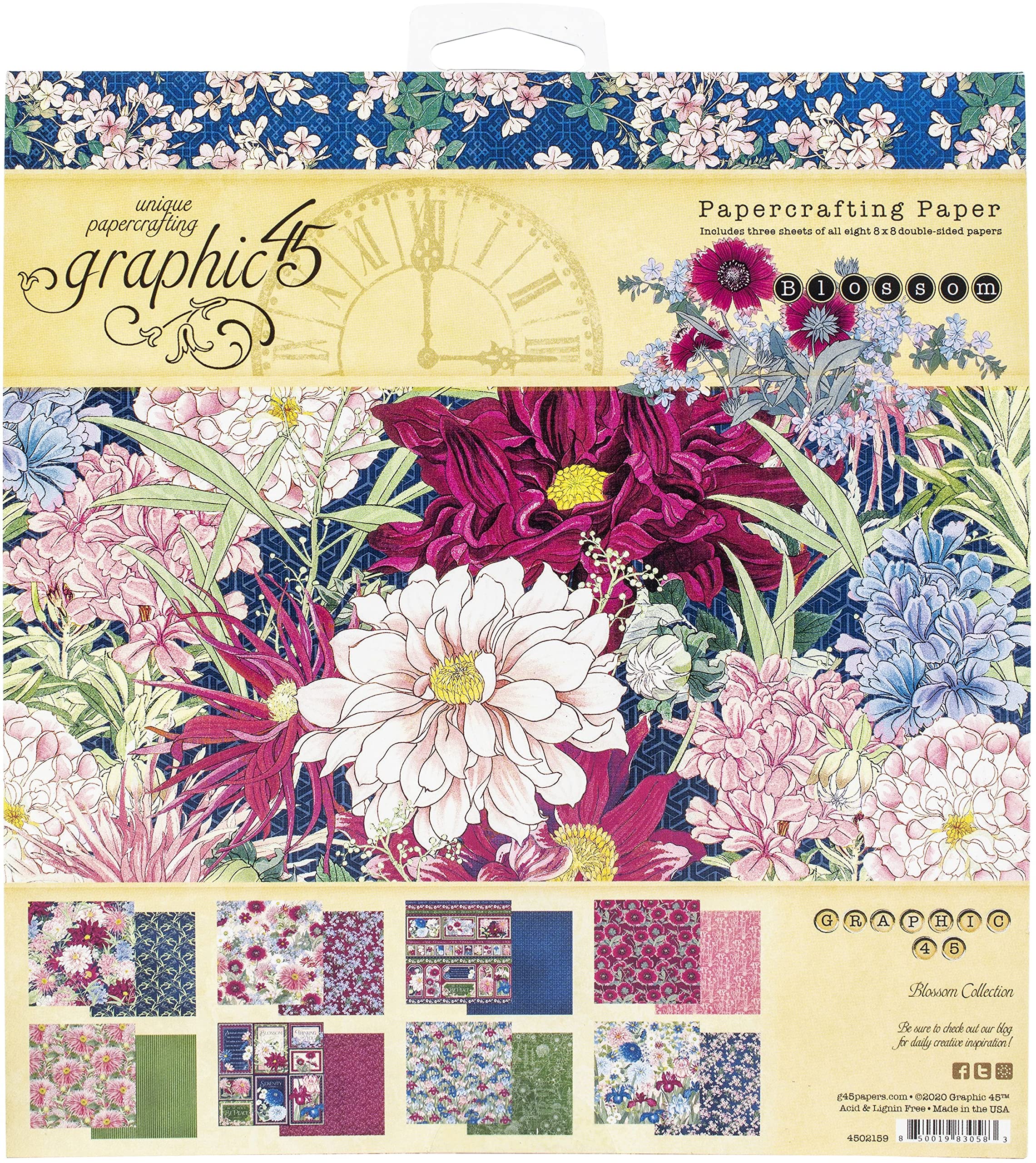 Graphic 45 - Blossom - 8" x 8" Paper Pad