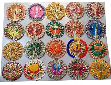 VARNI CREATION Silk God Poshak (6 inch, Multicolour)
