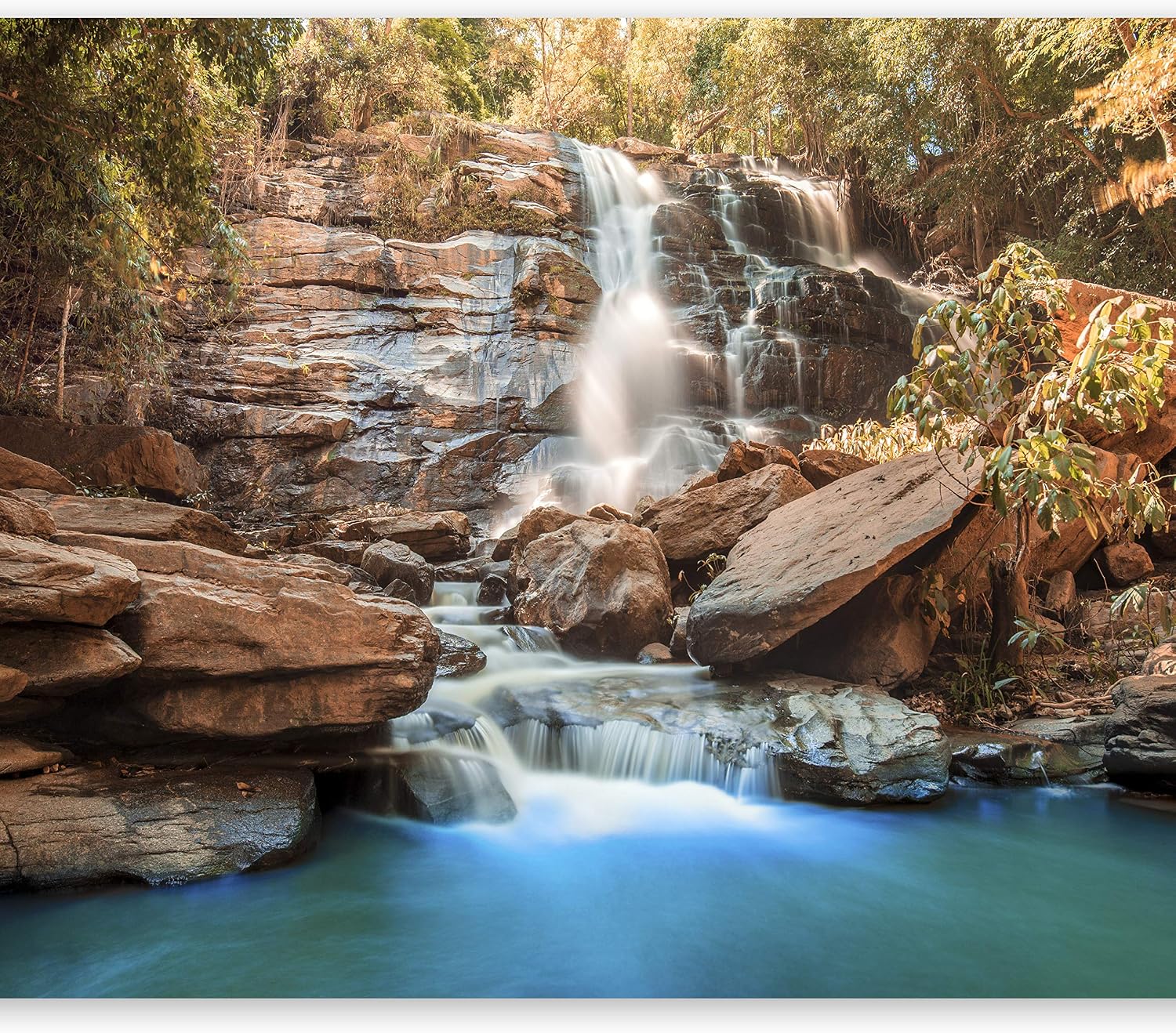 Artgeist Wall Mural Waterfall 79 X55 Xxl Non Woven Wallpaper Fleece Wall Decor Photo Print Picture Image Design Home C B 0141 A C Amazon Com
