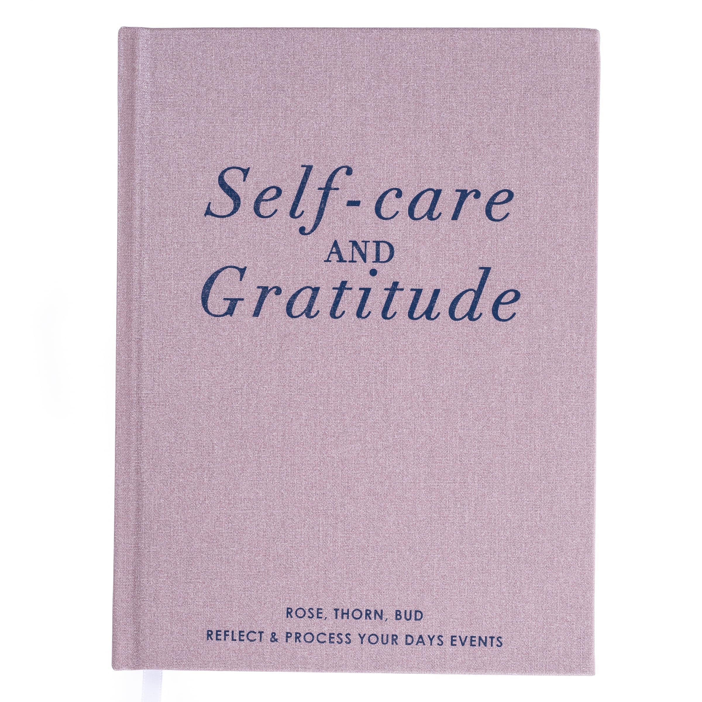 Graphique Self-Care Journal - Gratitude - 256 Pages - Weekly Quote & Daily Fill in Interiors - Hardbound Fabric Cover - Ribbon Marker (6" x 8")