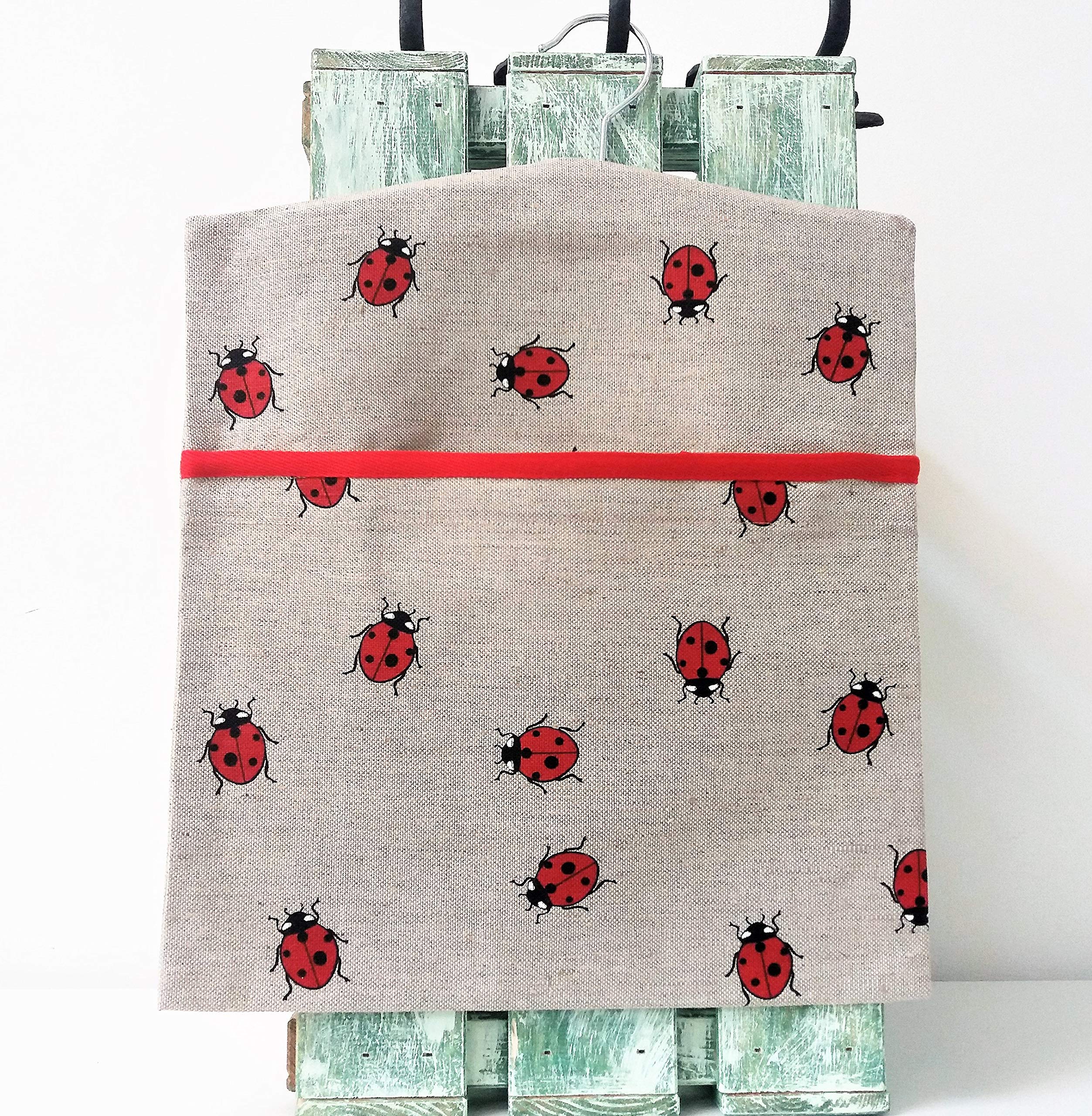 Linen Cotton Peg Bag Peg Storage Clothespin Bag Lady Birds