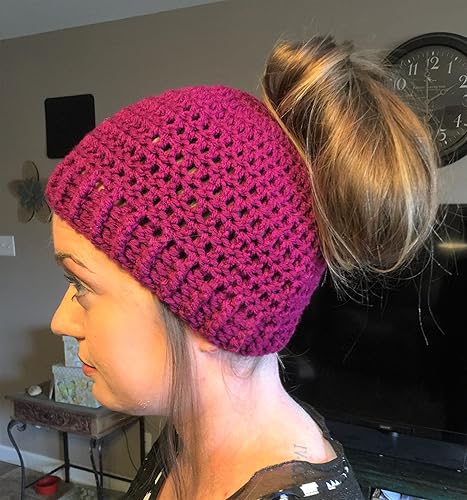 messy bun hat