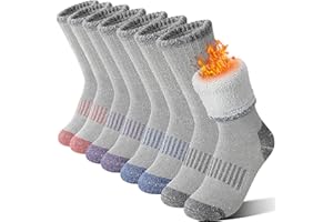 Sandsuced Kids Merino Wool Hiking Socks Girls Boys Toddler Winter Thermal Warm Cozy Boot Thick Cushion Socks 4 Pairs