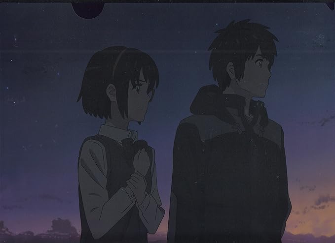 Amazon 君の名は クリアファイル 夕日を見る２人 三葉 瀧 アニメ 萌えグッズ 通販