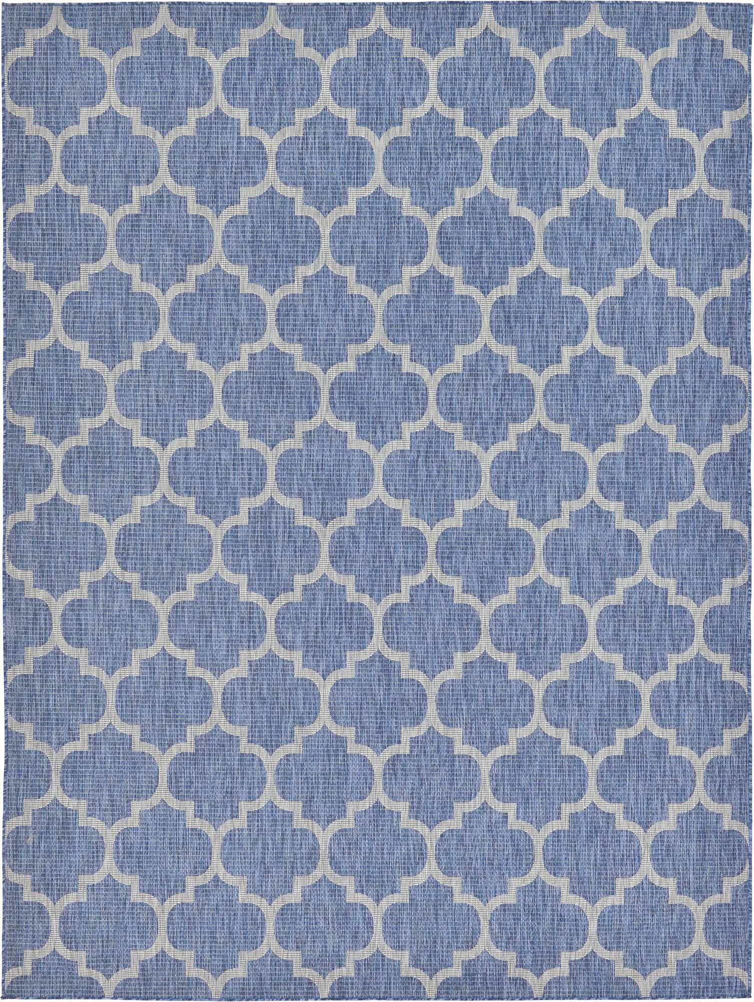 Unique Loom Outdoor Trellis Collection Area Rug (9' x 12' Rectangle, Navy Blue/ Ivory) Image Unique Loom Outdoor Trellis Collection Area Rug (9' x 12' Rectangle, Navy Blue/ Ivory) Image