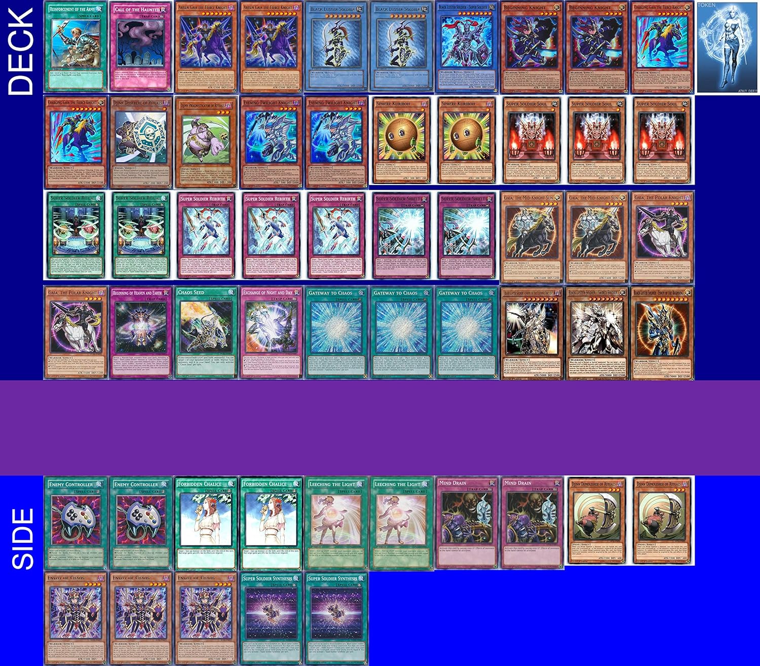 Amazon Com Yu Gi Oh Yugioh Tournament Ready Black Luster Soldier Deck With Complete Side Deck And Exclusive Phantasm Gaming Token Deck Box 100 Sleeves Toys Games