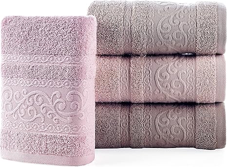 Amazon Co Jp Tessile Di Lusso Olvia 100 トルコ綿 高級タオル ギフトボックス入り 27 X 55インチ X 35インチ 4パック ホーム キッチン