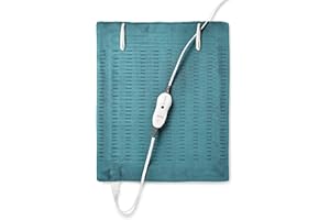 Sunbeam Premium XXL Size Heating Pad with Compact Storage | Electric Heating Pad for Back Pain & Larger Muscle Groups | 4 Hea