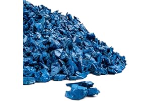 Playsafer Rubber Mulch Nuggets Protective Flooring for Playgrounds, Swing-Sets, Play Areas, and Landscaping (40 LBS - 1.55 CU. FT., Blue)