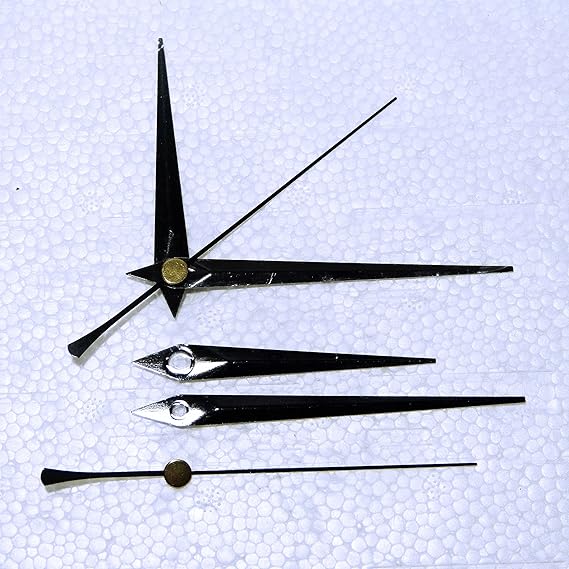 Replacement Black Metal Clock Hands For Quartz Clock Movements (24mm