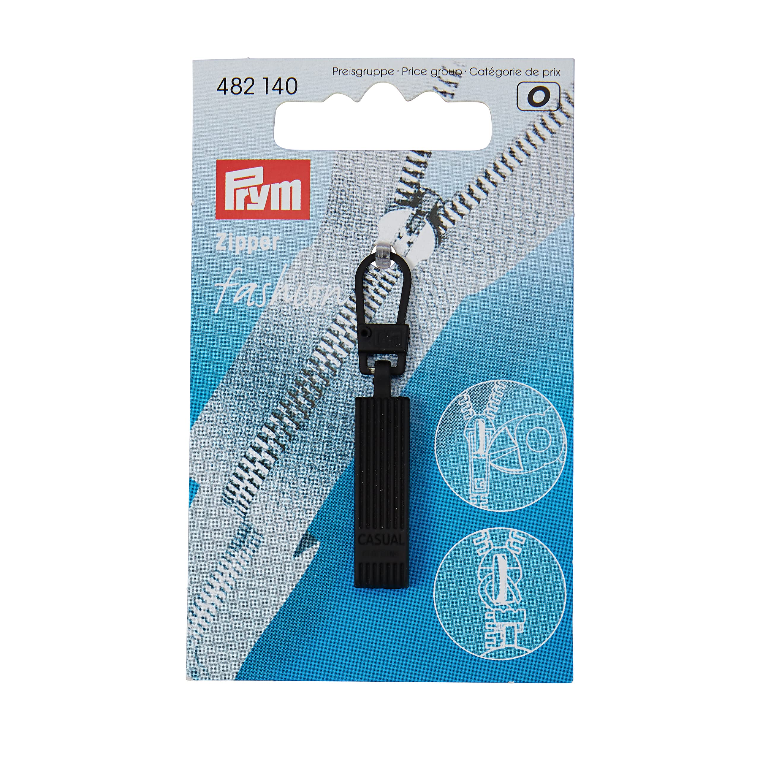 Prym Fashion Zipper pullers Metal Black, Gift Boxed, Casual, Schwarz, 1 Stück — image 1