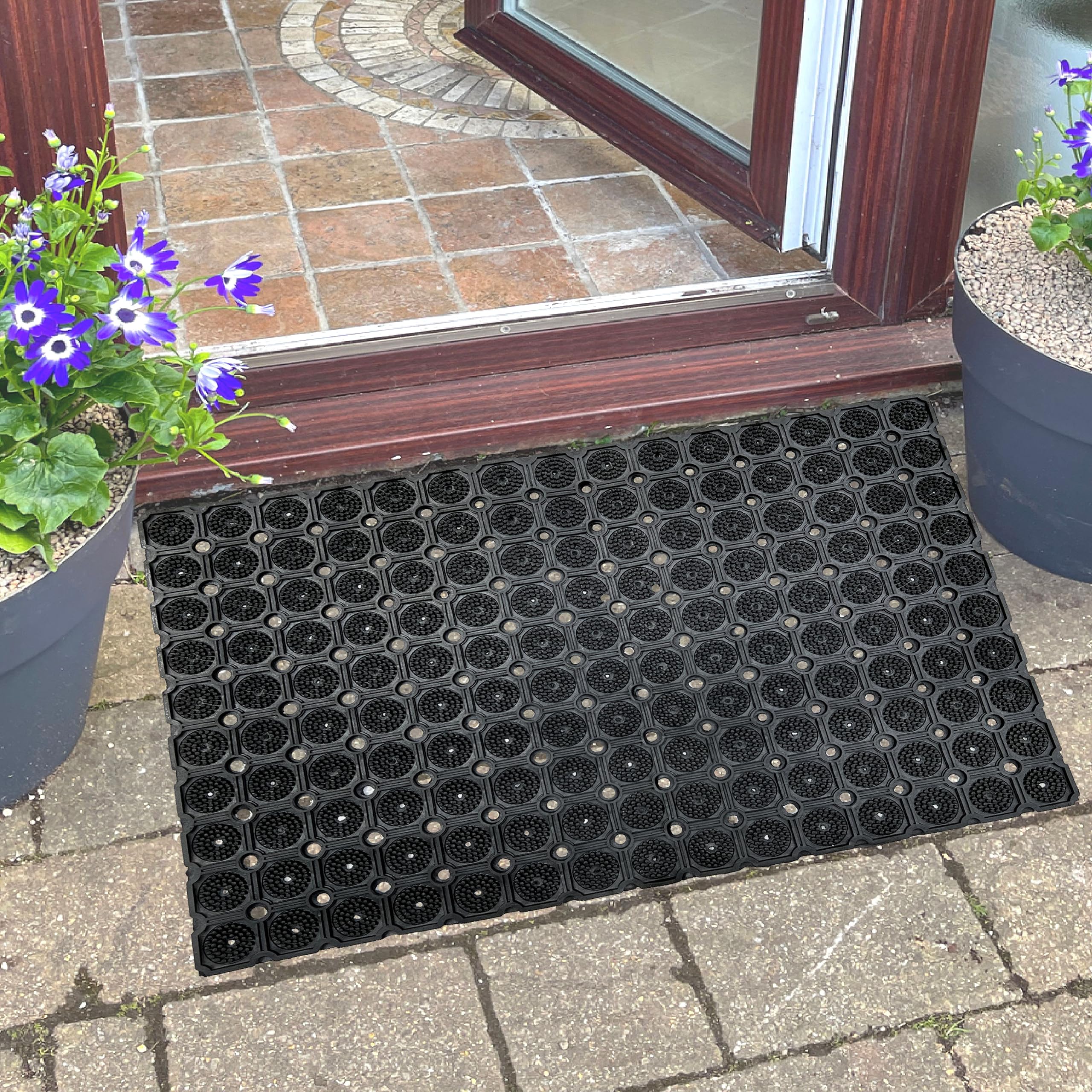 VORX Door Mat, Heavy Duty Rubber, Indoor/Outdoor, Non Slippery, 40cm X 60cm, 13mm Thick, Super Absorbent, Washable, 1% Of Sale Value Will Be Donated To Children’s Hospital.