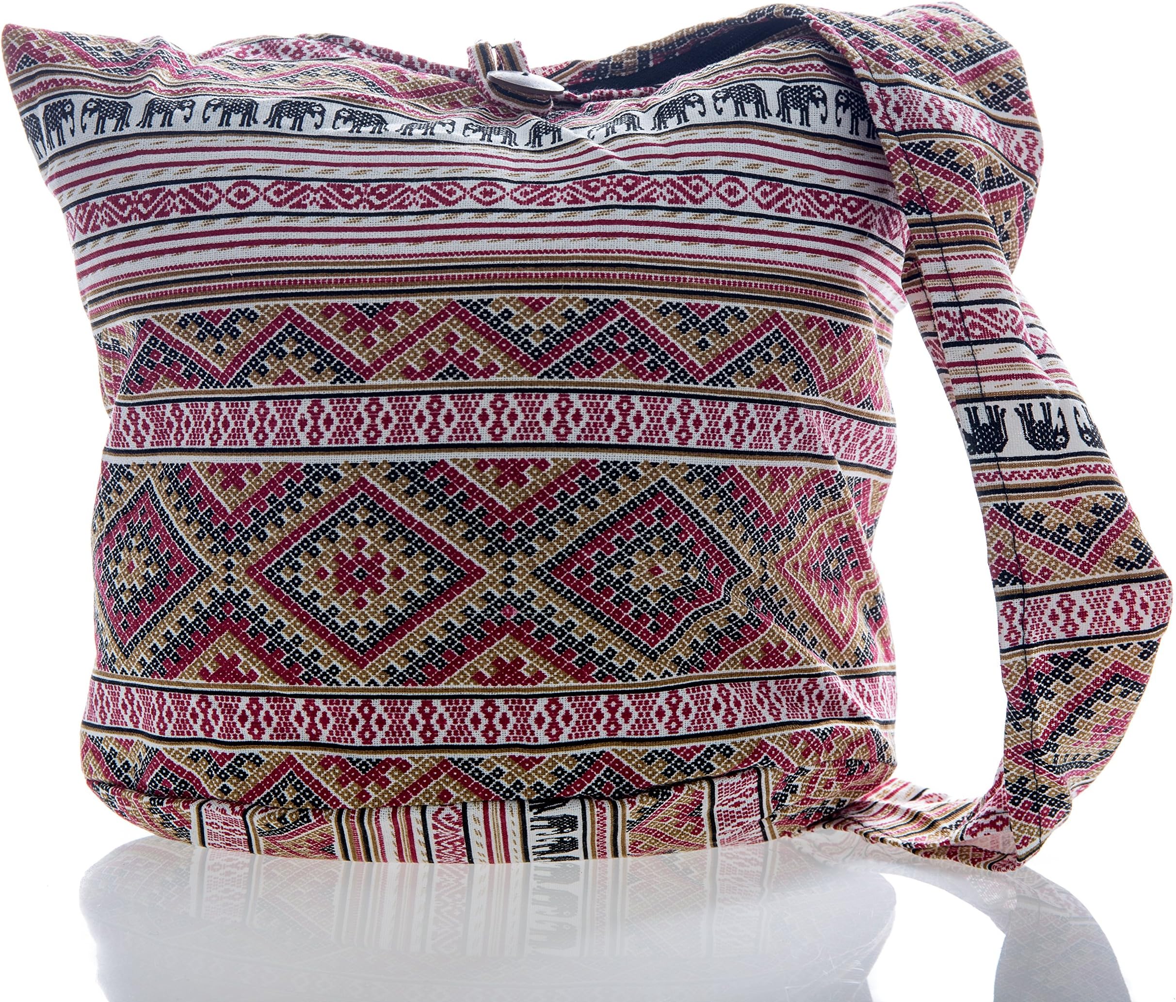 Avarada Cotton Hippie Hobo Sling Shoulder Bag Bohemian Bag Red